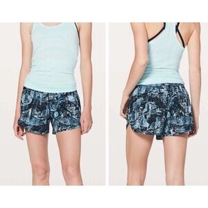 NEW Lululemon Tracker Short V *4" Eternal Wave Starlight Black Blue 6 W7AHUS